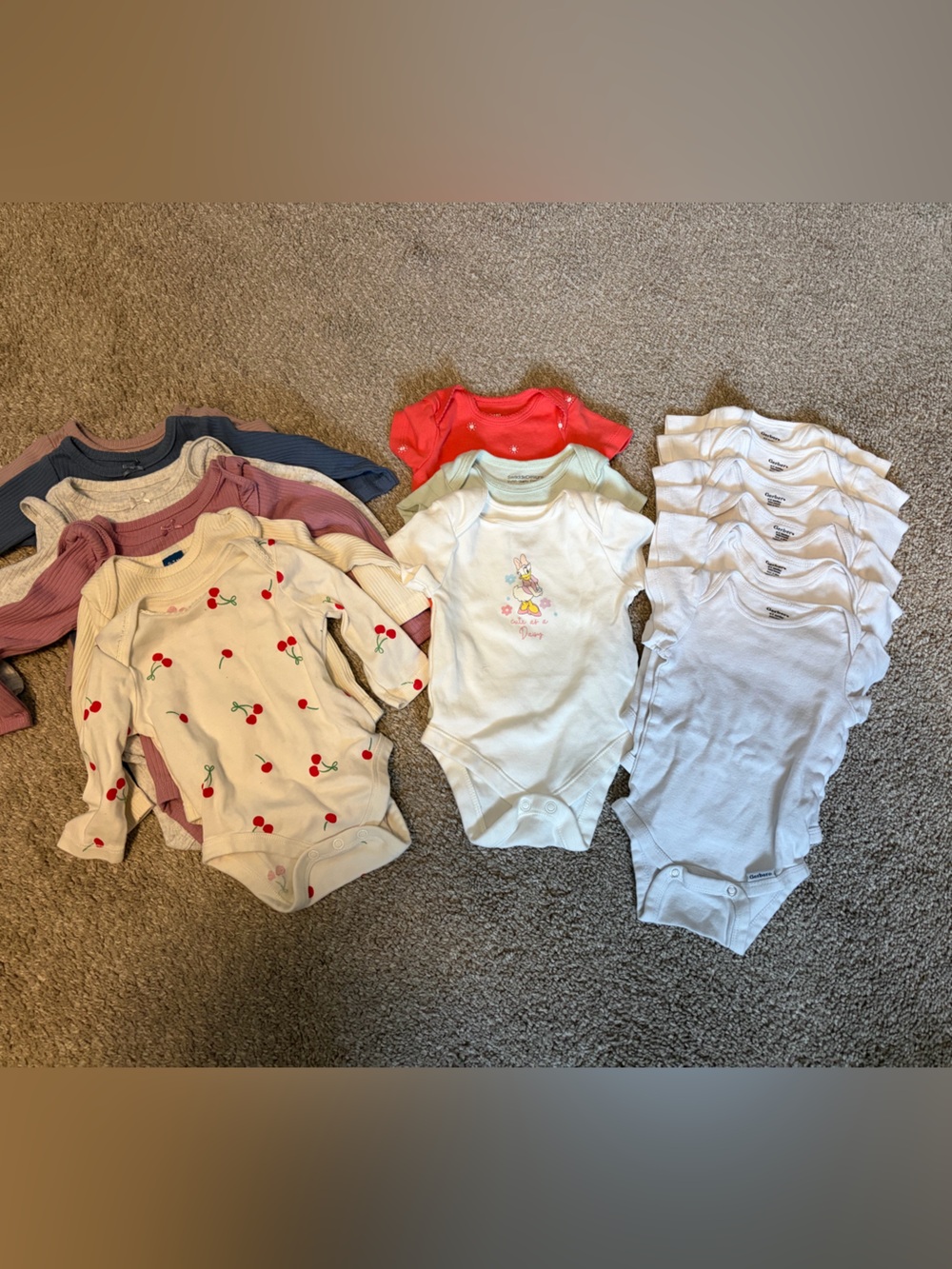 Lot of (15) 0-3 Month Girl Onesies